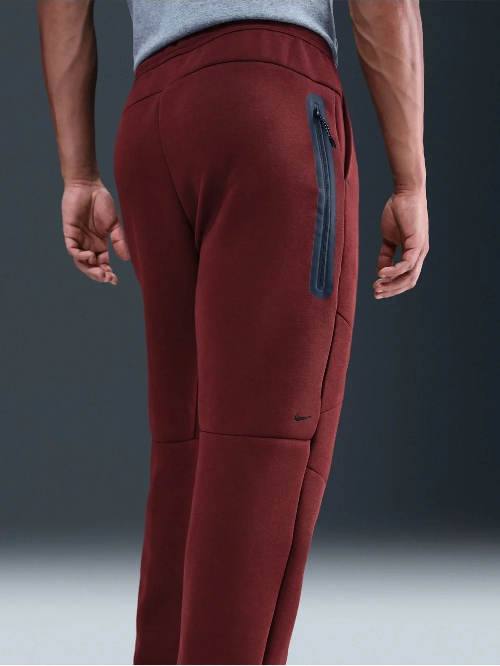 Nike Tech Open-Hem Fleece Pants Dark Team Red Black Men’s Medium NWT